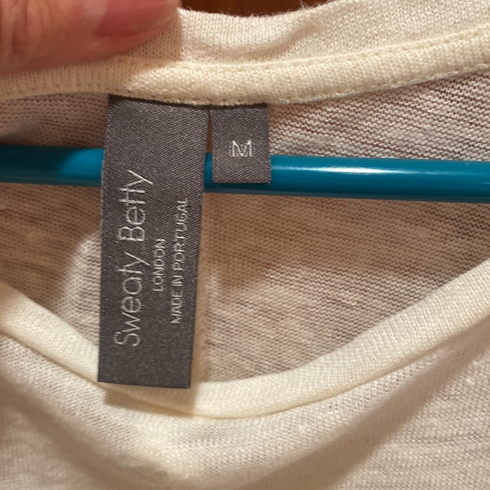 Sweaty Betty Light Yellow Linen Tank Top - Picture 3 of 6